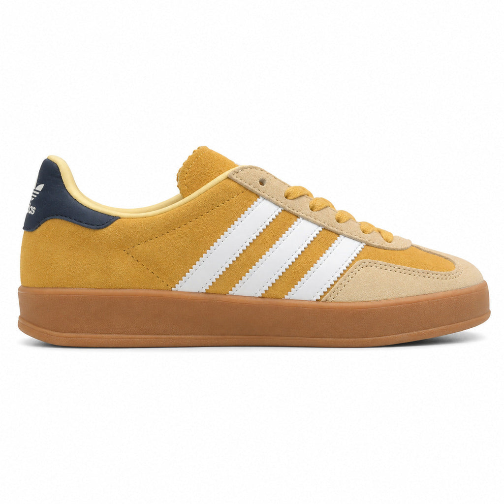 Adidas Gazelle Bold amarillo blanco azul marino lateral derecha
