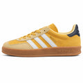 Adidas Gazelle Bold amarillo blanco azul marino lateral izquierda
