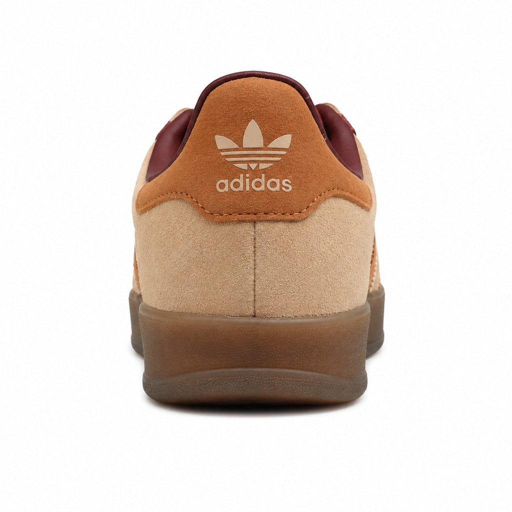Adidas Gazelle Bold ante beige naranja burdeos detalle talón