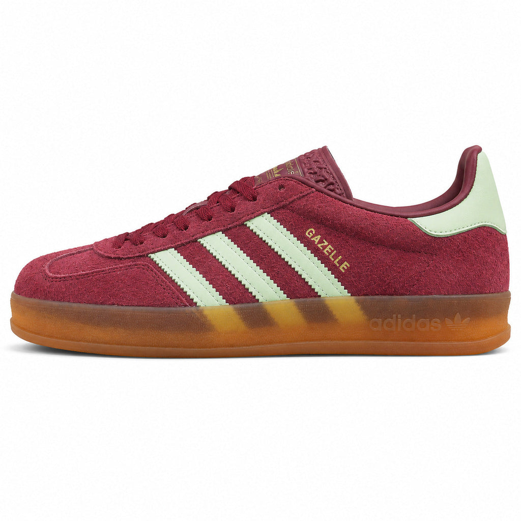 Adidas Gazelle Bold ante burdeos verde menta suela gum lateral izquierda