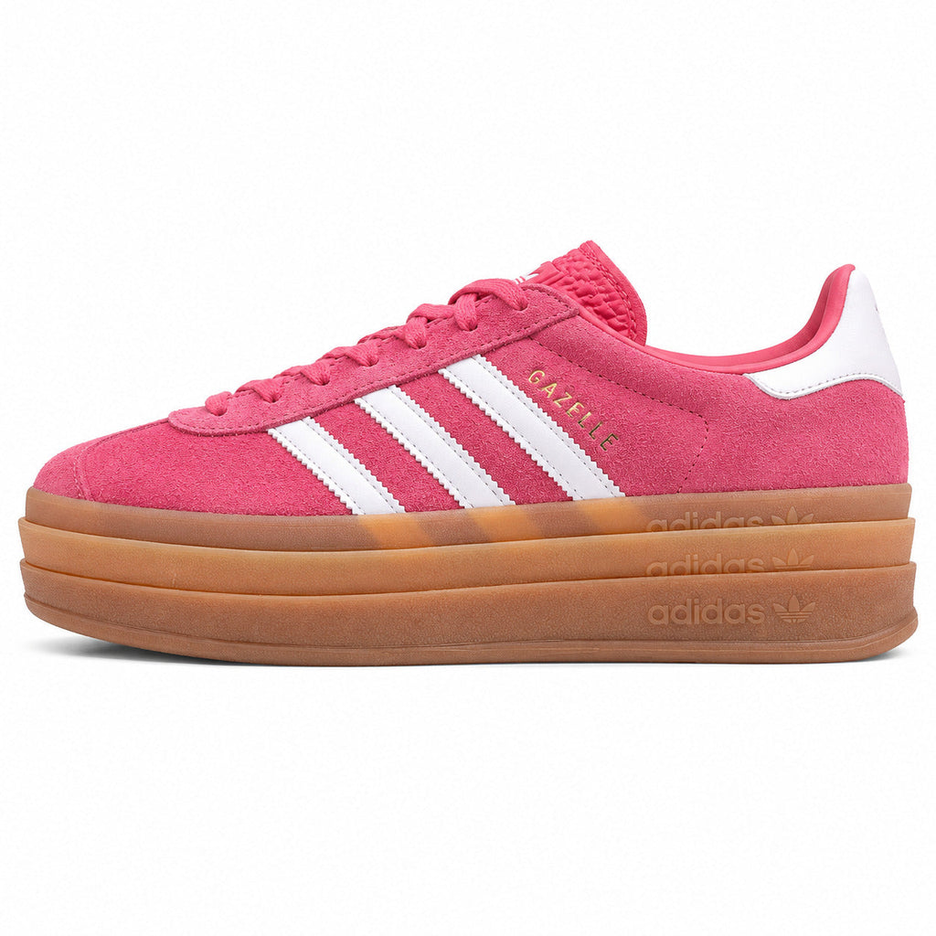 Adidas Gazelle Bold ante rosa fucsia blanco plataforma gum lateral izquierda