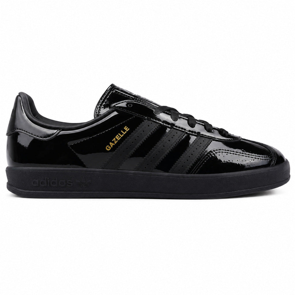 Adidas Gazelle Bold charol negro suela negra lateral derecha