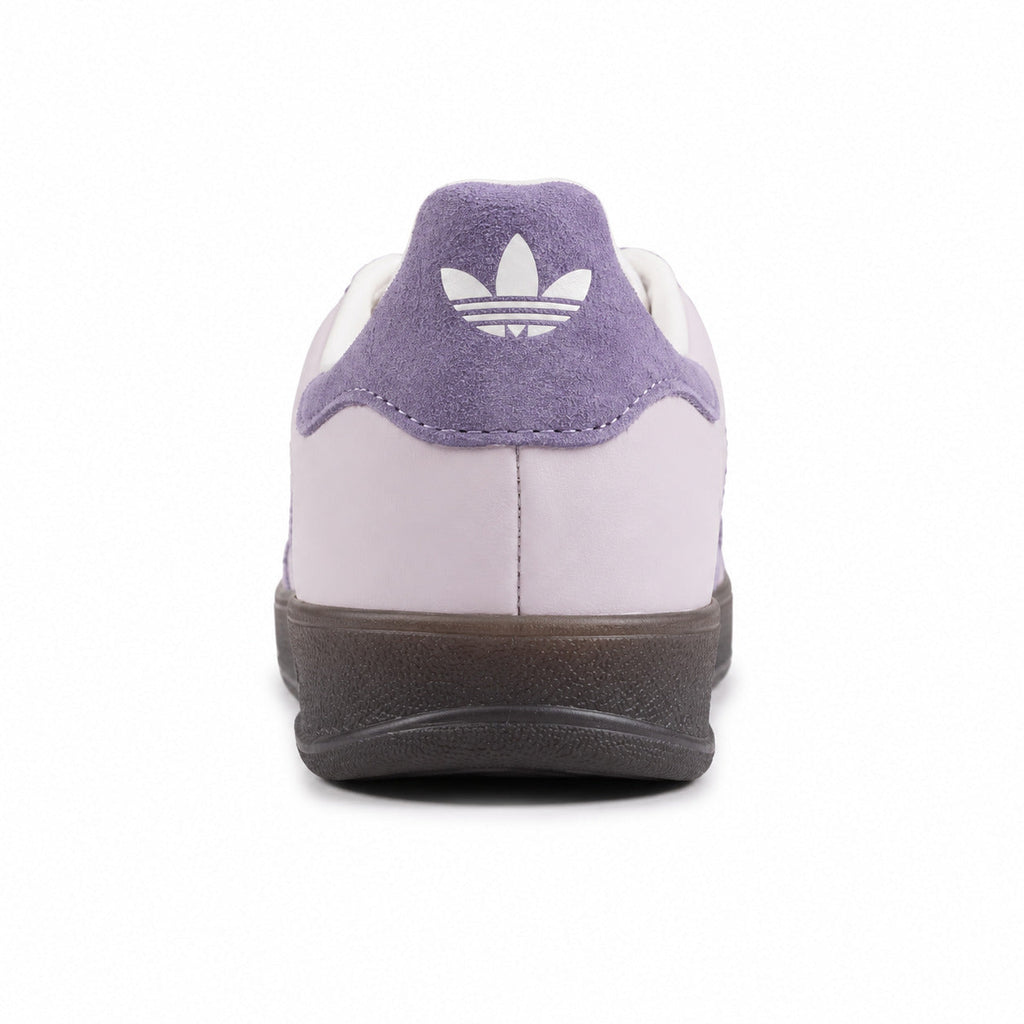 Adidas Gazelle Bold x Kith lavanda detalle talón lila gum oscuro