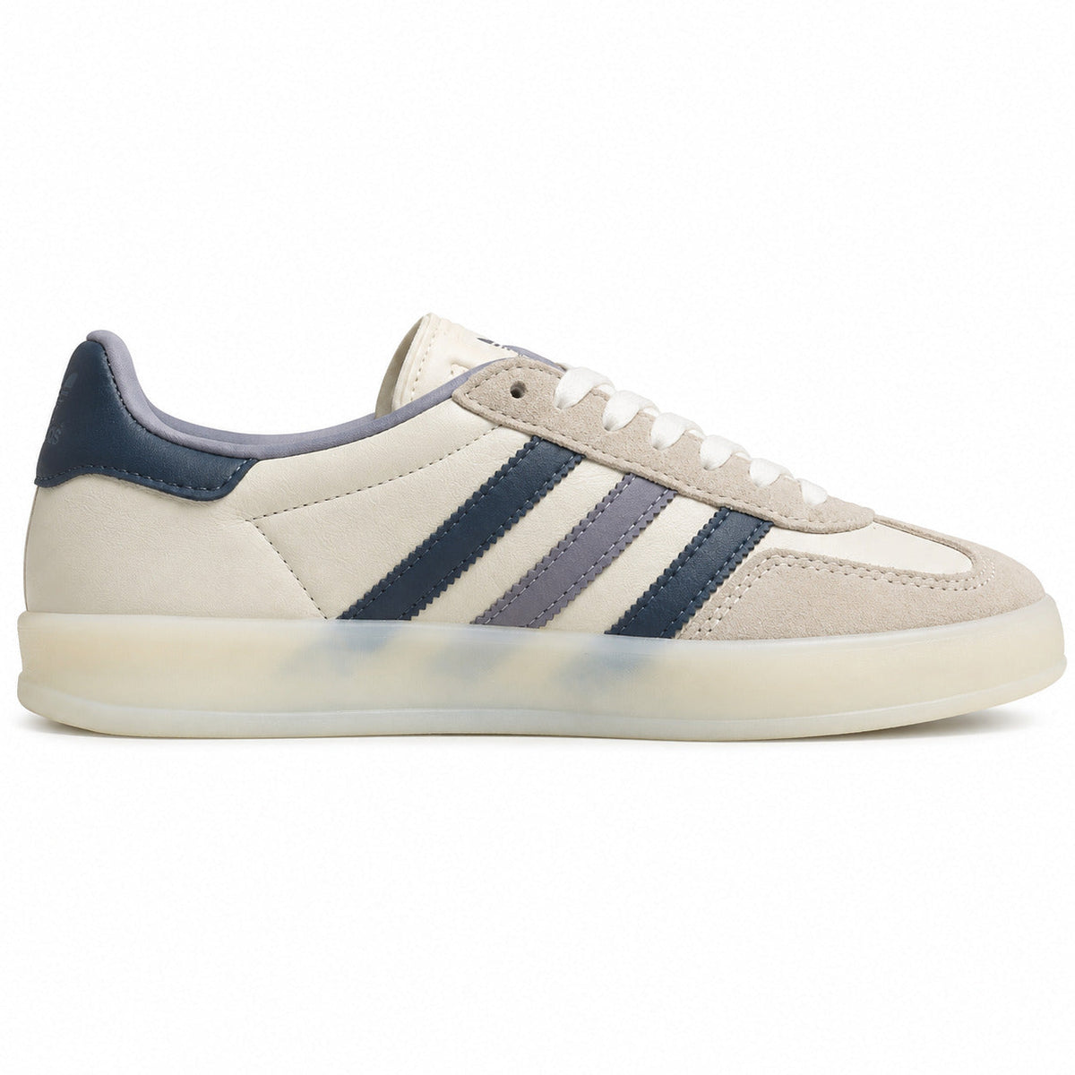 Adidas Gazelle crema azul marino suela crema lateral derecha
