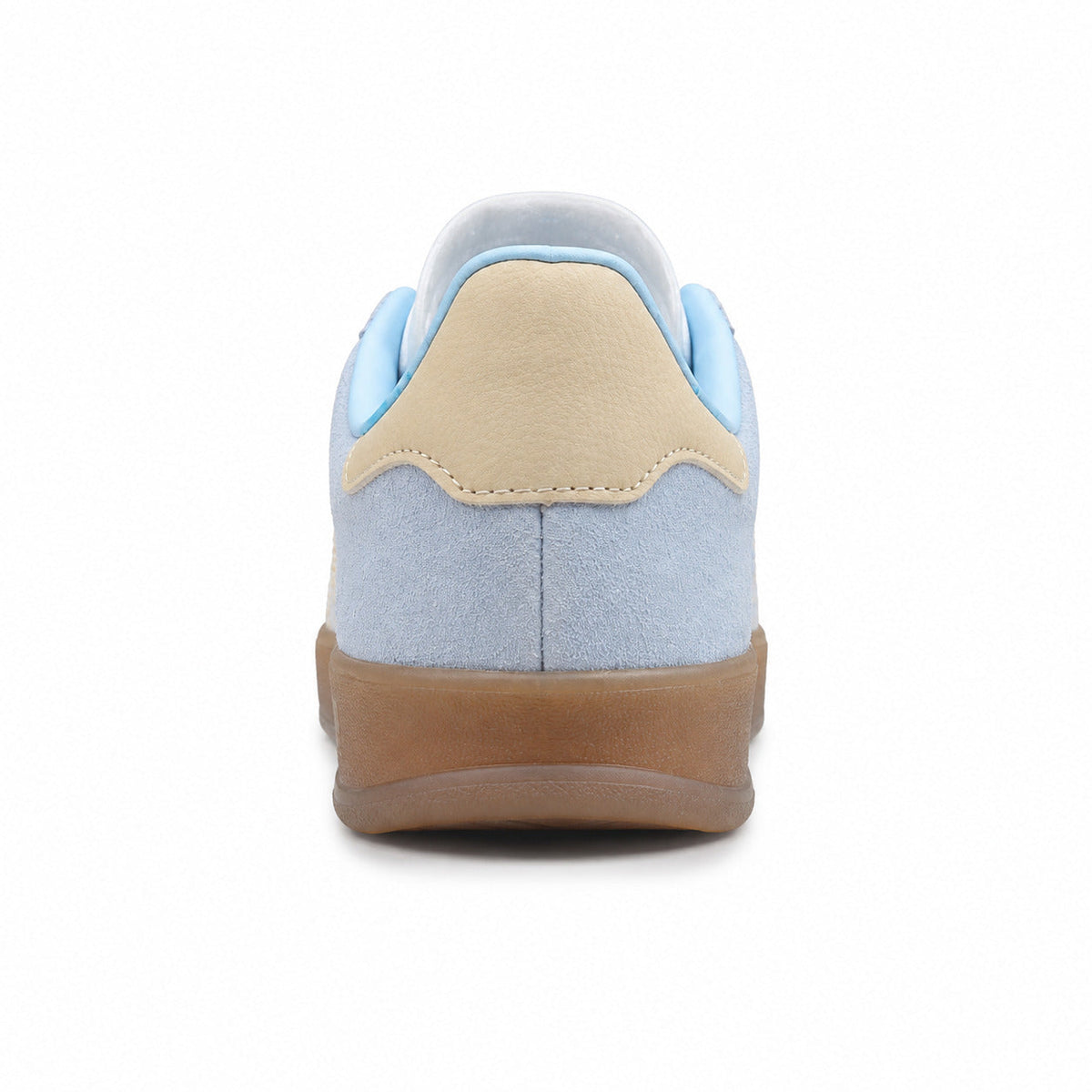 Adidas Gazelle Indoor azul cielo crema detalle talón bouclé