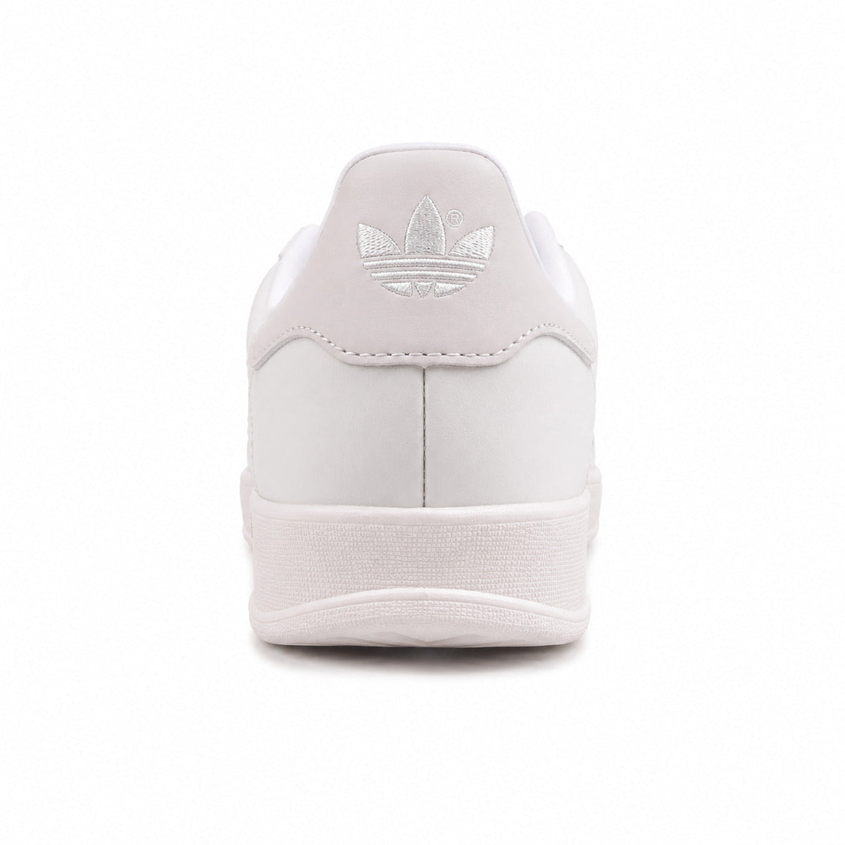 Adidas Gazelle Indoor triple blanco detalle talón trefoil bordado
