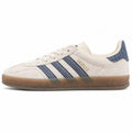 Adidas Gazelle Indoor crema azul marino bouclé lateral izquierda