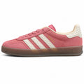 Adidas Gazelle Indoor rosa crema lateral derecha suela goma