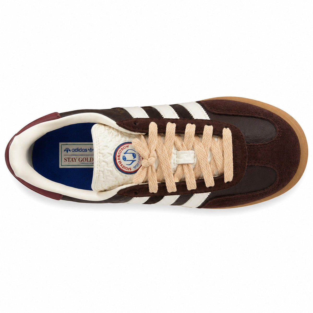 Adidas Gazelle Indoor Spezial marrón burdeos crema suela gum vista superior