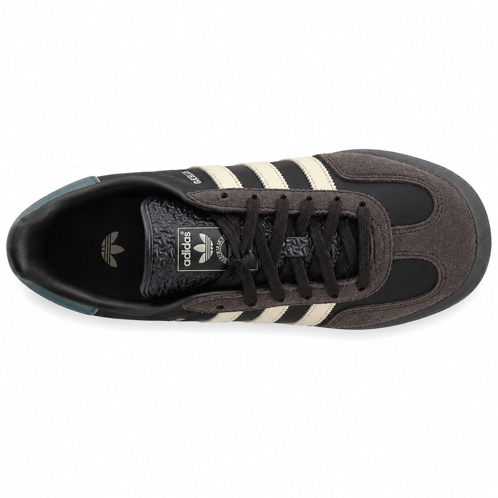 Adidas Gazelle negro crema verde suela negra vista superior