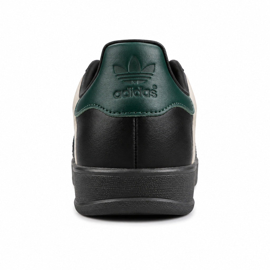 Adidas Gazelle negro crema detalle talón verde suela negra