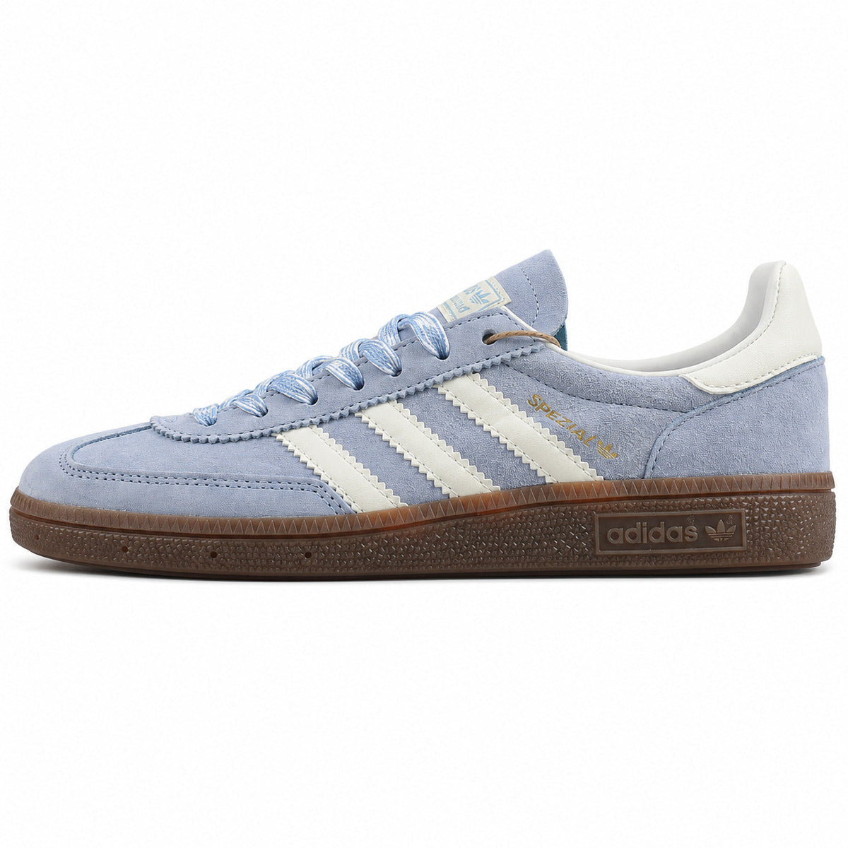 Adidas Handball Spezial ante azul cielo crema vista lateral derecha
