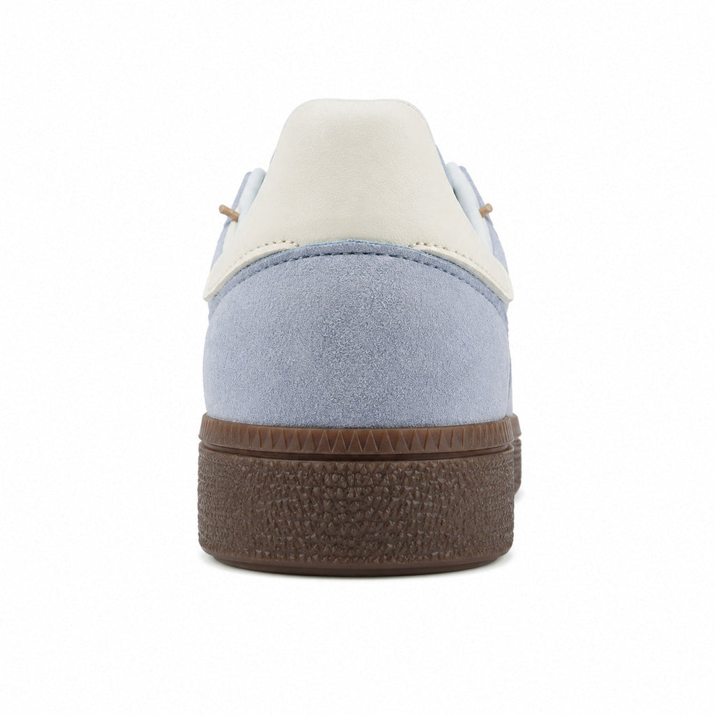 Adidas Handball Spezial azul cielo crema detalle talón suela goma