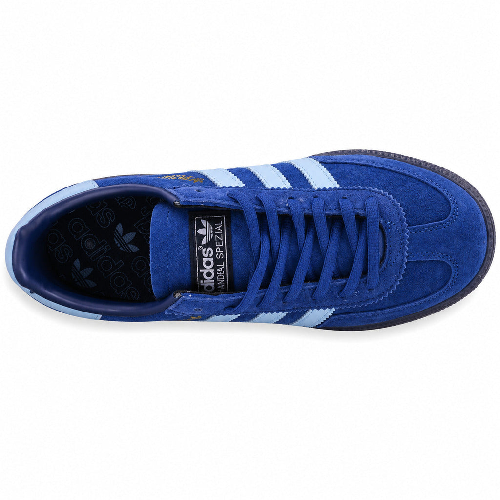 Adidas Handball Spezial azul royal cielo vista superior cordones
