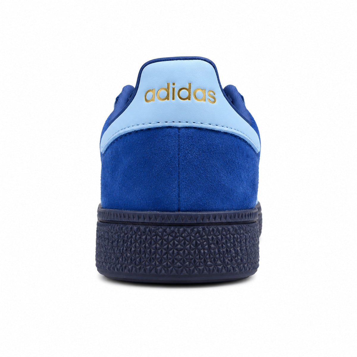 Adidas Handball Spezial azul royal cielo detalle talón logo dorado
