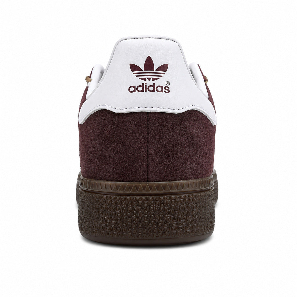 Adidas Handball Spezial ante burdeos blanco detalle contrafuerte trasero