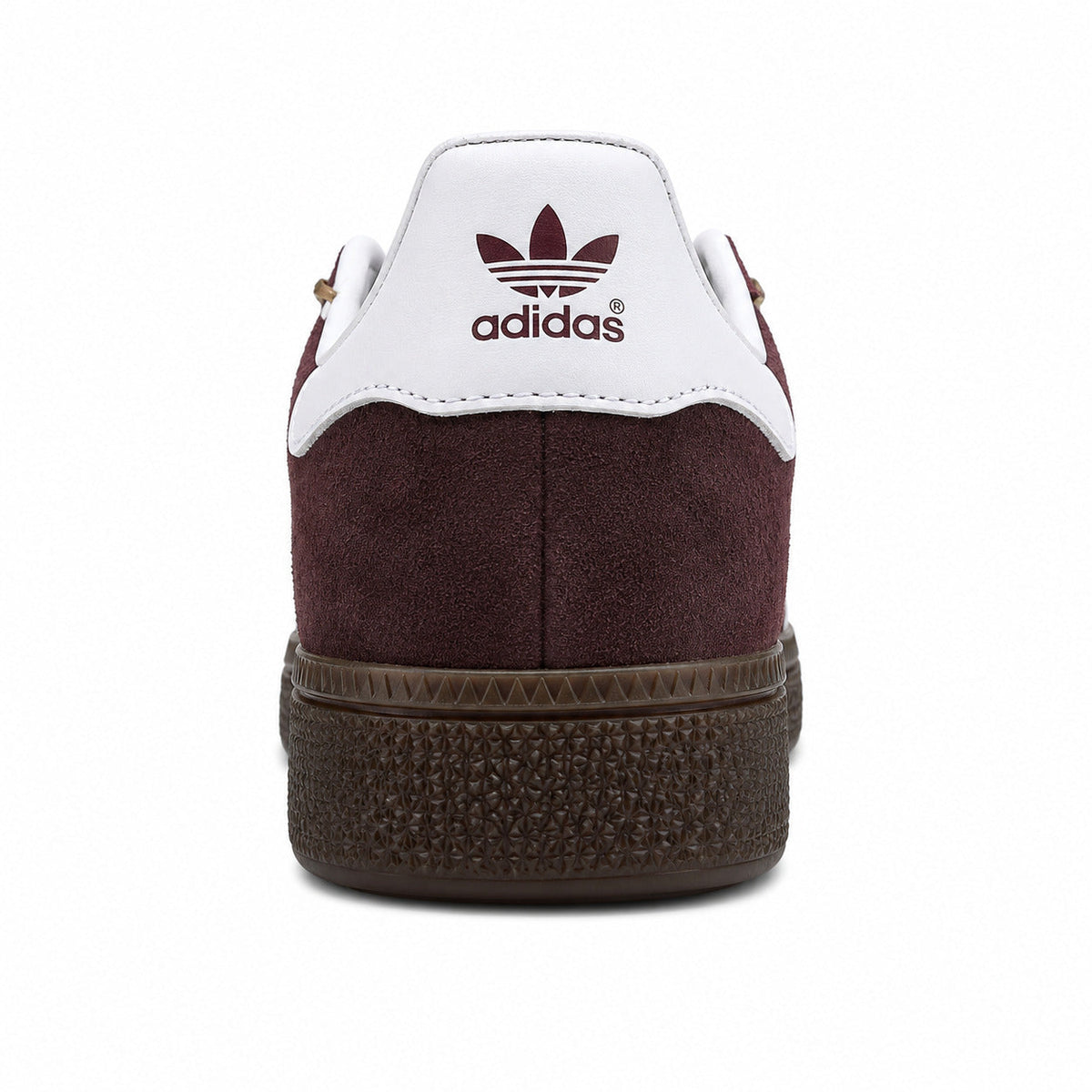 Adidas Handball Spezial ante burdeos blanco detalle contrafuerte trasero
