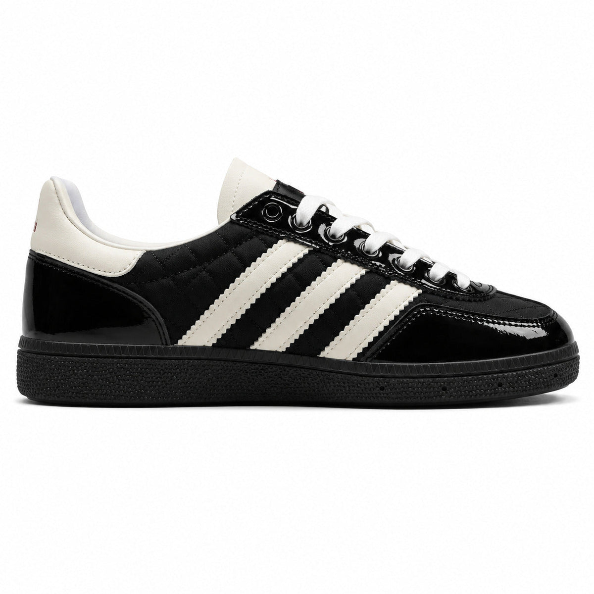 Adidas Handball Spezial charol negro crema vista lateral izquierda
