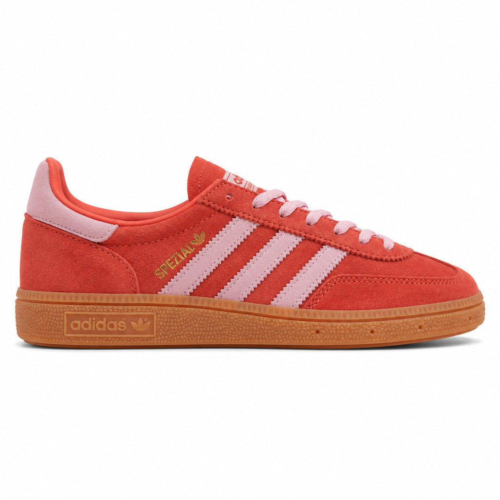 Adidas Handball Spezial ante coral rosa claro lateral derecho suela goma
