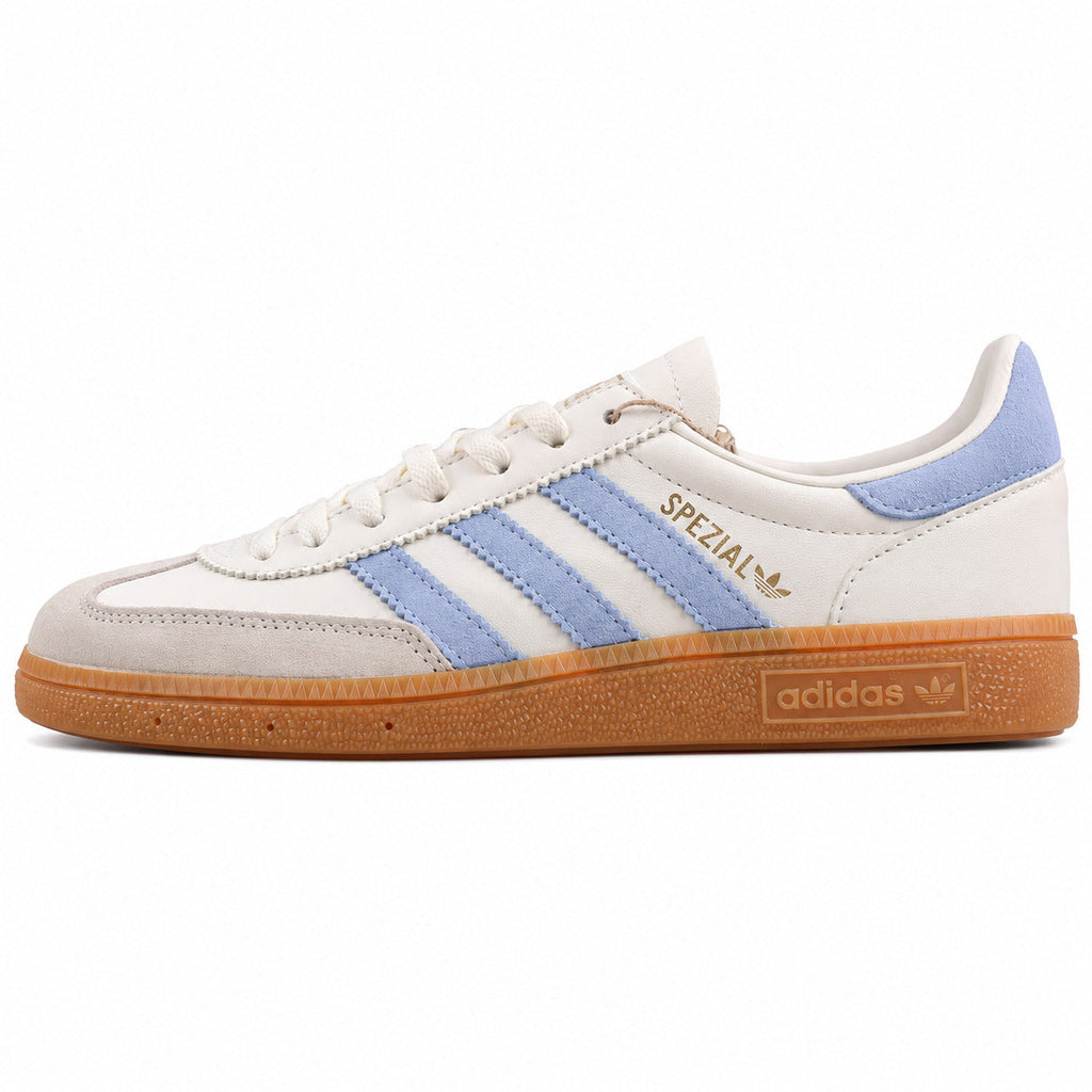 Adidas Handball Spezial crema azul cielo lateral izquierdo suela goma