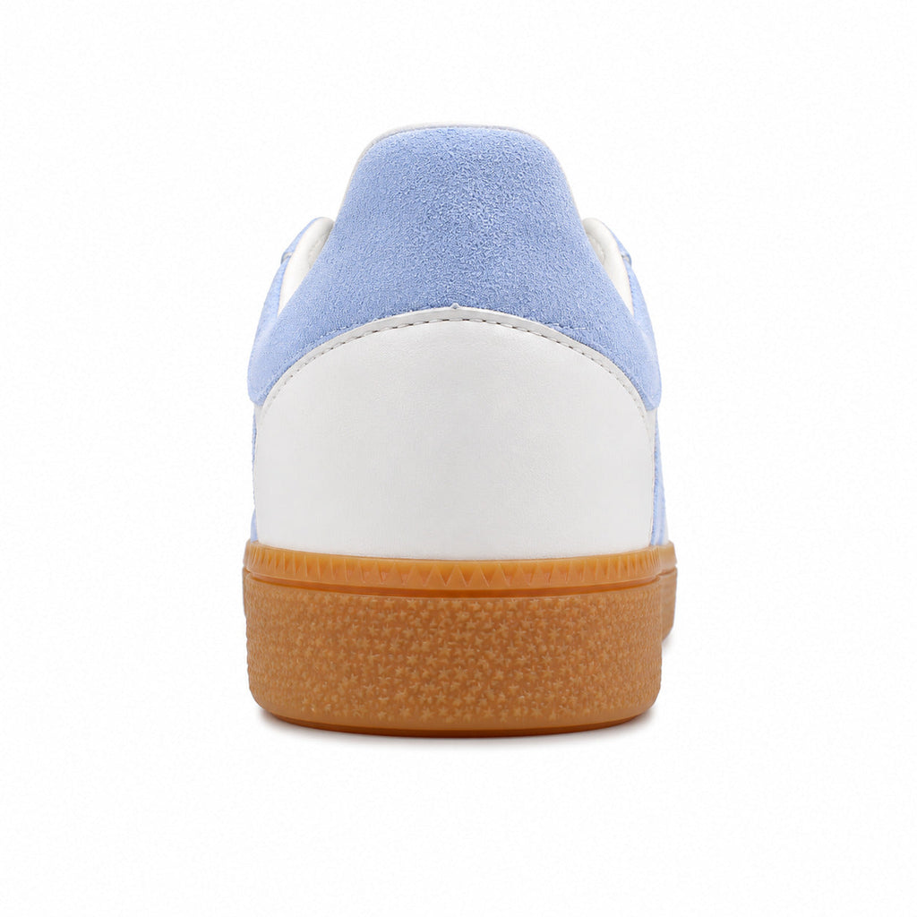 Adidas Handball Spezial crema azul cielo detalle contrafuerte ante trasero
