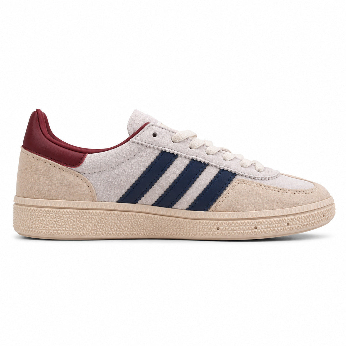 Adidas Handball Spezial crema azul marino burdeos lateral derecha