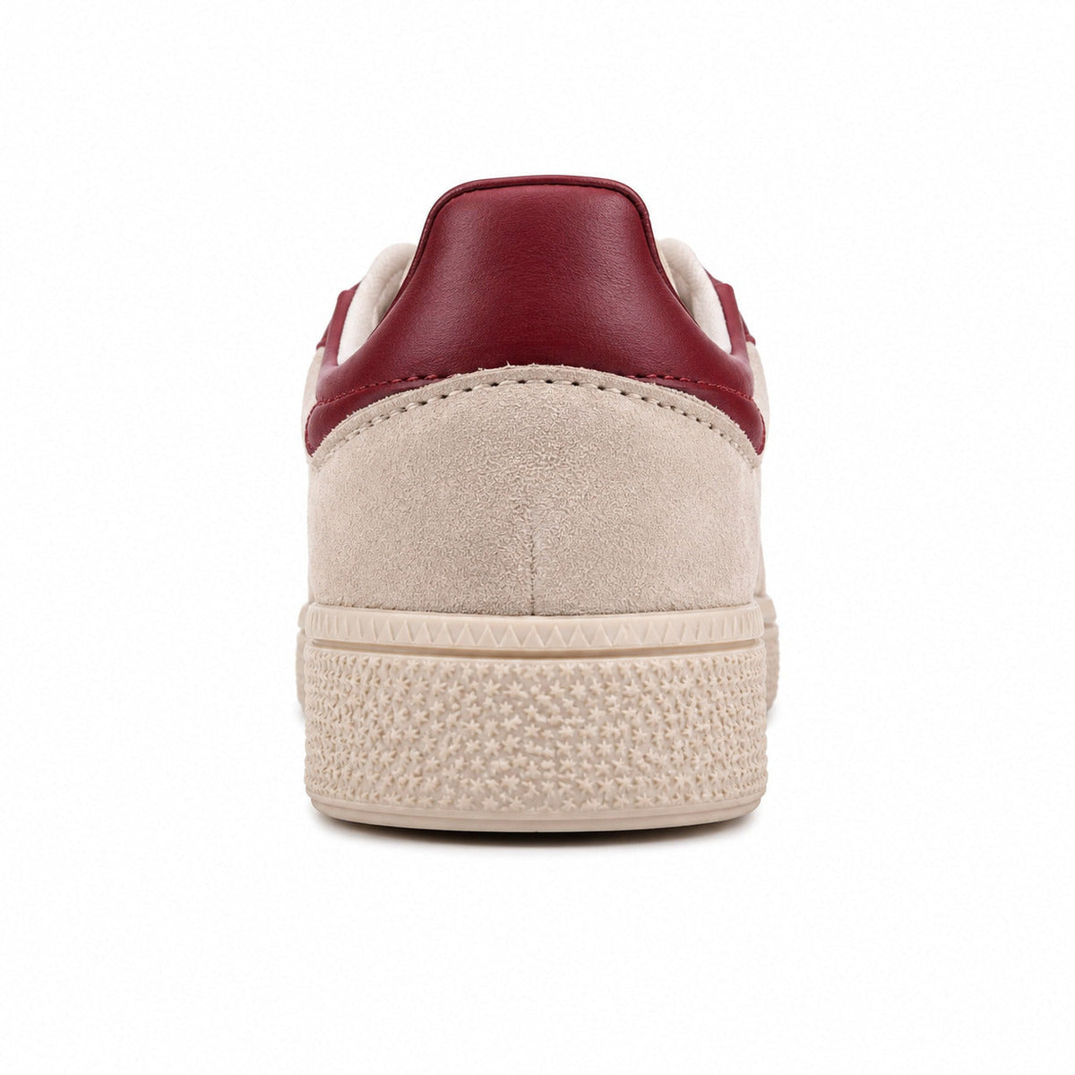 Adidas Handball Spezial crema burdeos detalle talón contrastante