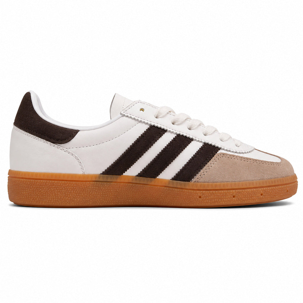 Adidas Handball Spezial crema marrón oscuro ante lateral derecho suela goma
