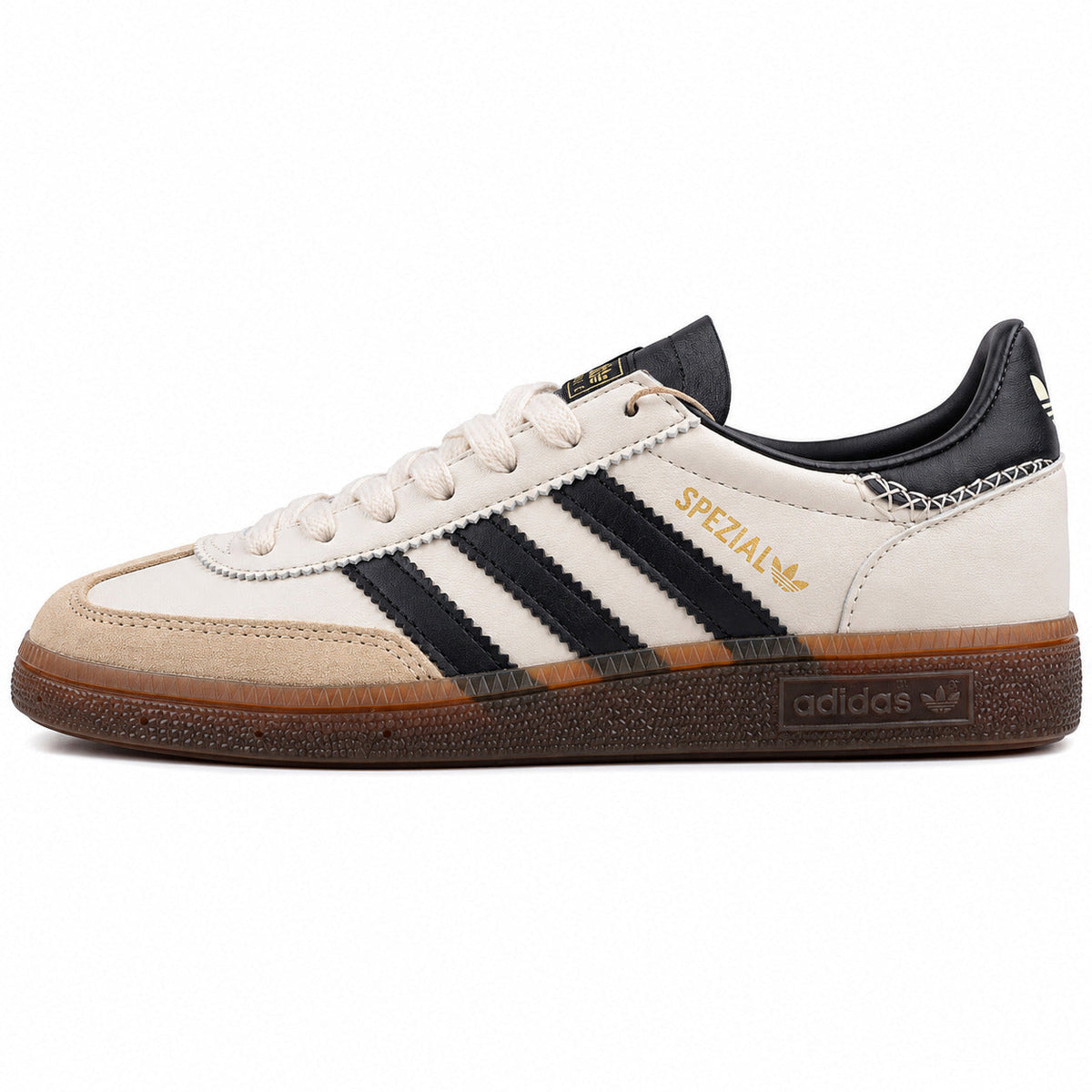 Adidas Handball Spezial crema negro oro lateral izquierdo suela goma