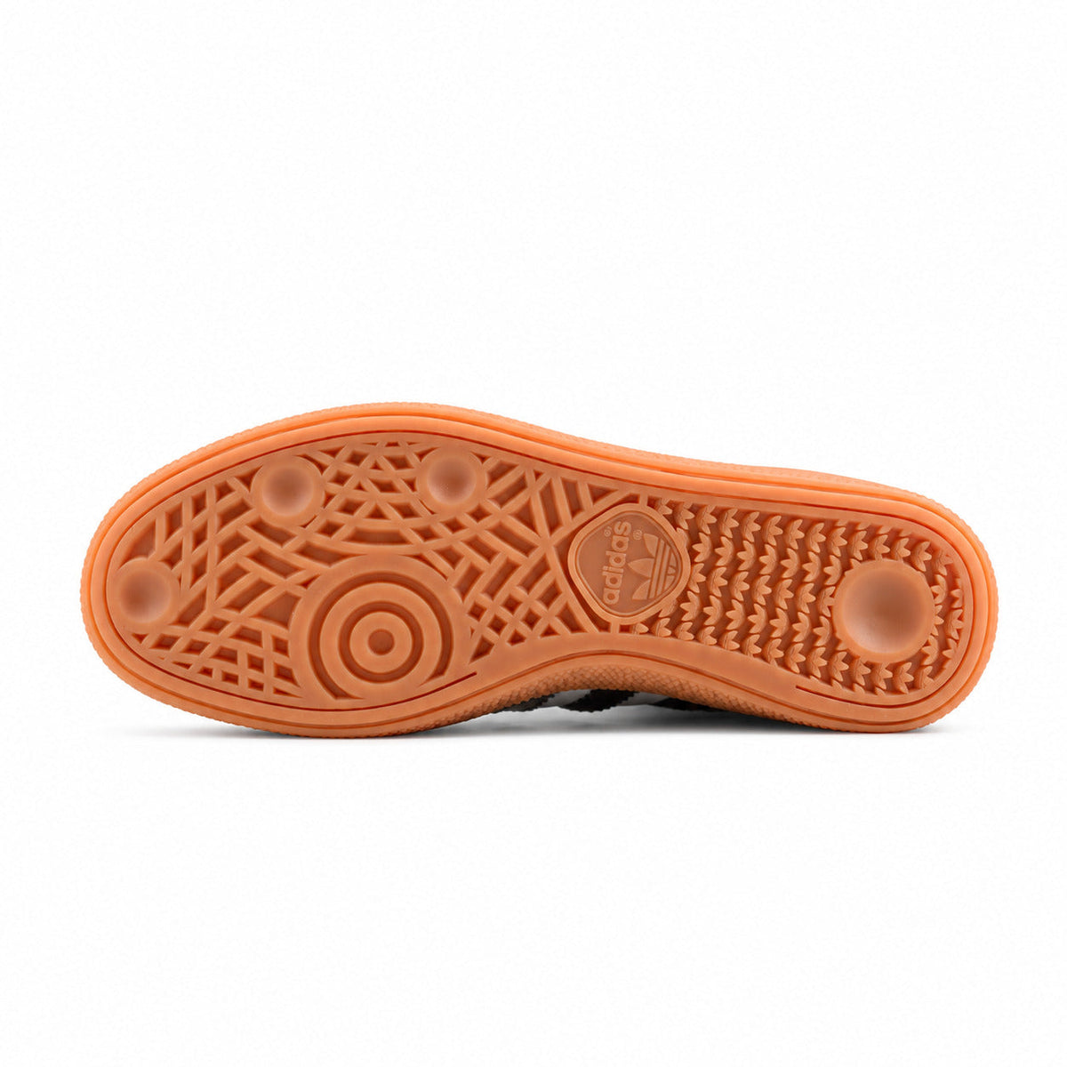Adidas Handball Spezial crema negro suela naranja vista inferior
