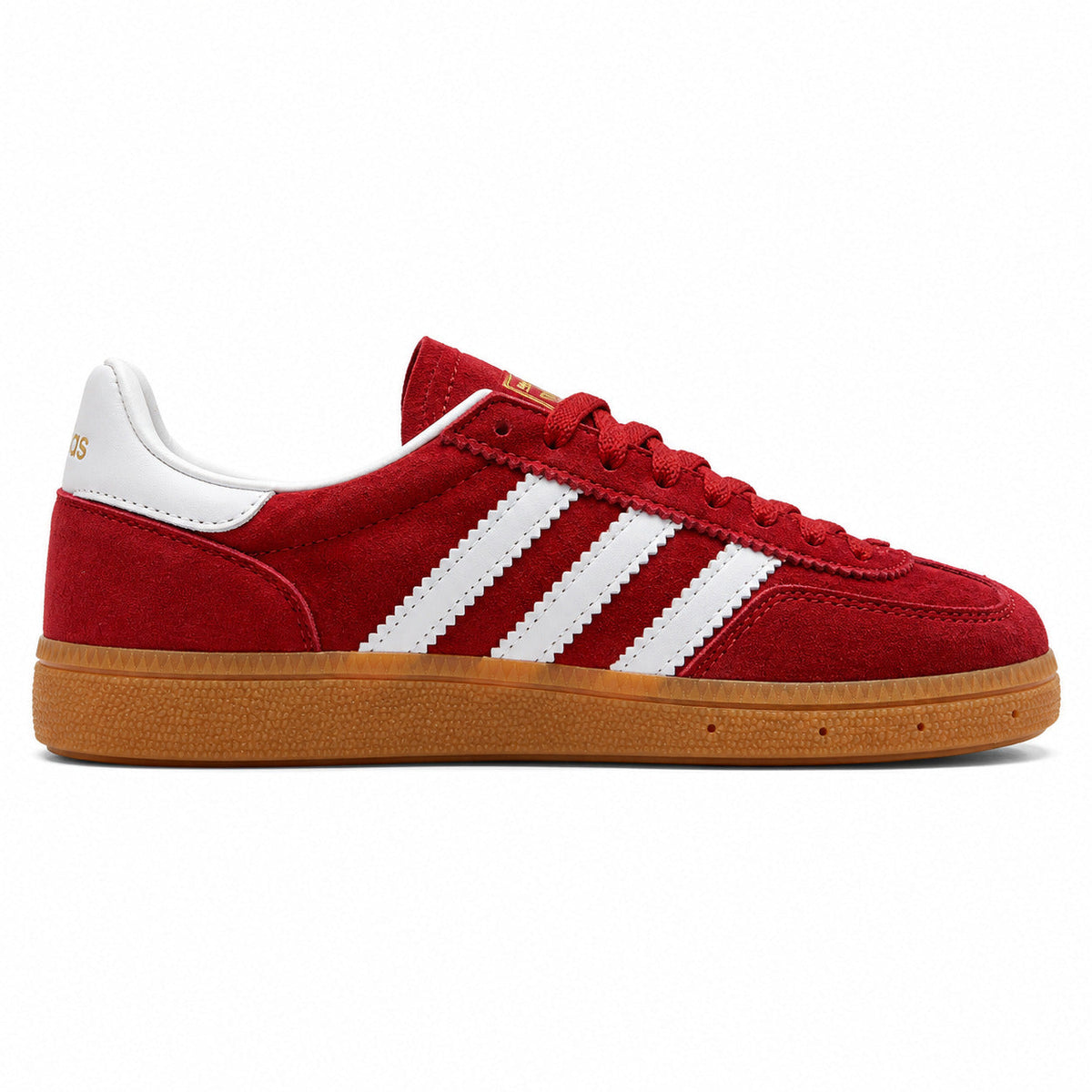 Adidas Handball Spezial ante granate blanco dorado vista lateral izquierda