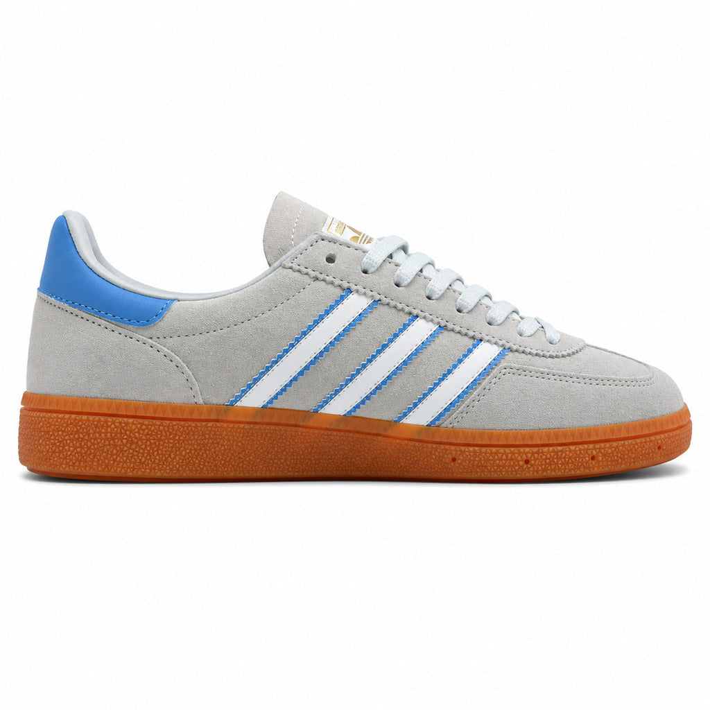 Adidas Handball Spezial ante gris claro azul cielo lateral derecho suela naranja