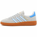 Adidas Handball Spezial ante gris claro azul cielo lateral izquierdo suela naranja