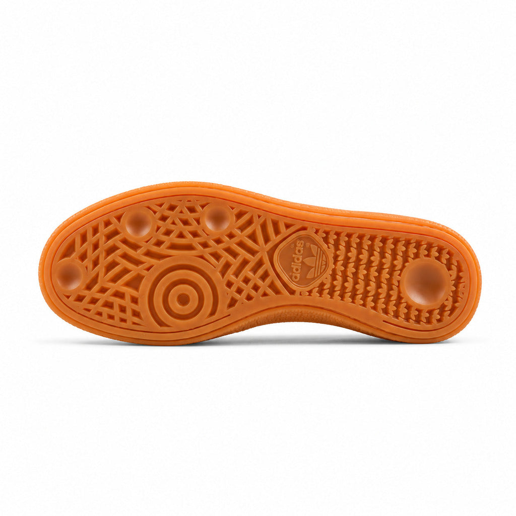 Adidas Handball Spezial ante gris claro azul cielo suela naranja vista inferior