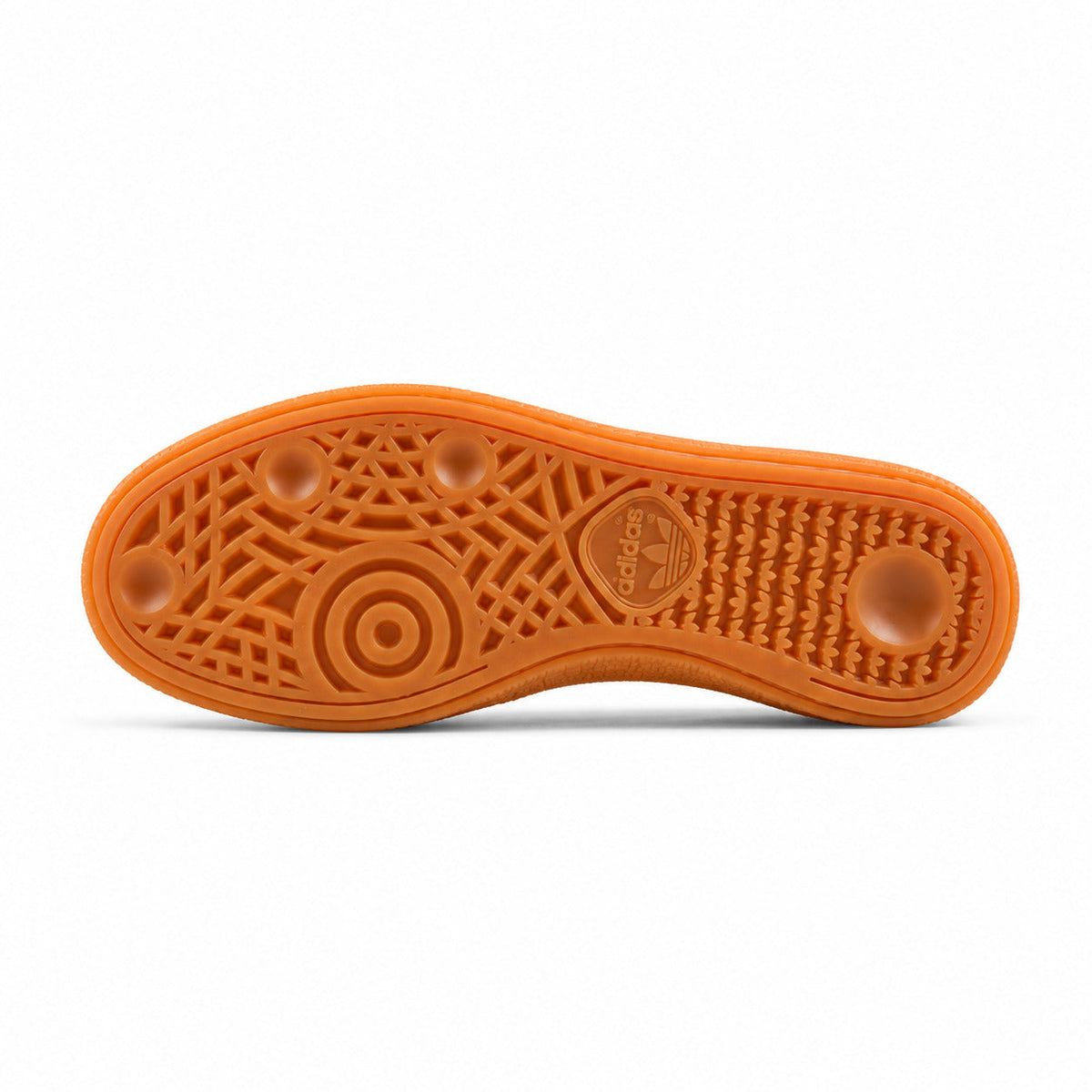 Adidas Handball Spezial ante gris claro azul cielo suela naranja vista inferior