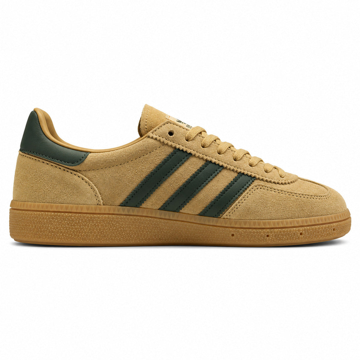 Adidas Handball Spezial ante mostaza verde oscuro lateral derecho suela goma