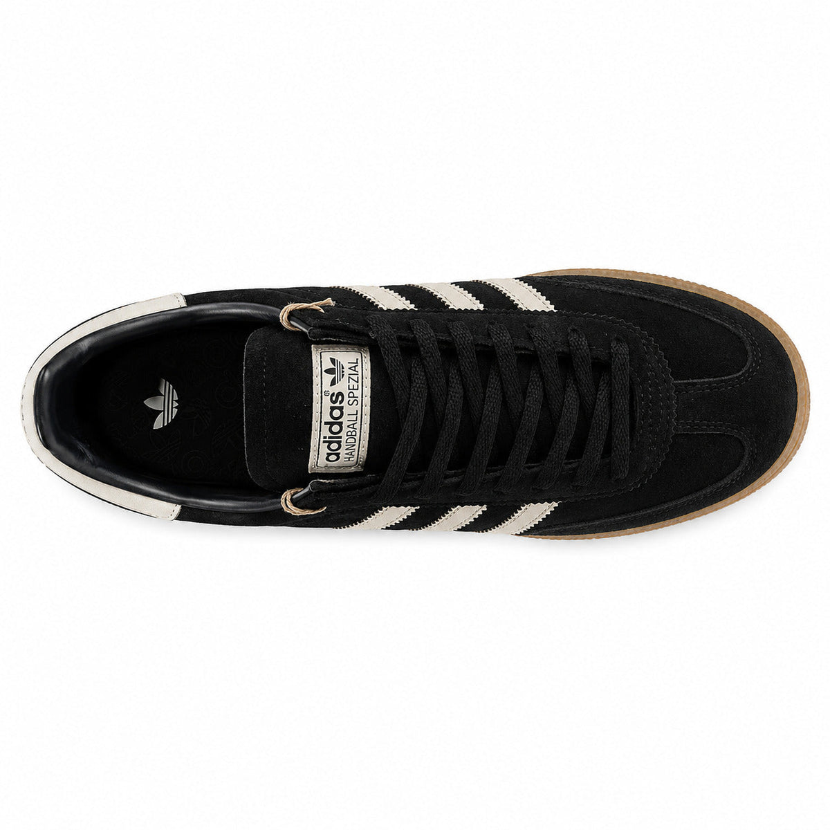 Adidas Handball Spezial ante negro animal print vista superior cordones