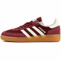 Adidas Handball Spezial pana burdeos crema lateral izquierdo suela goma