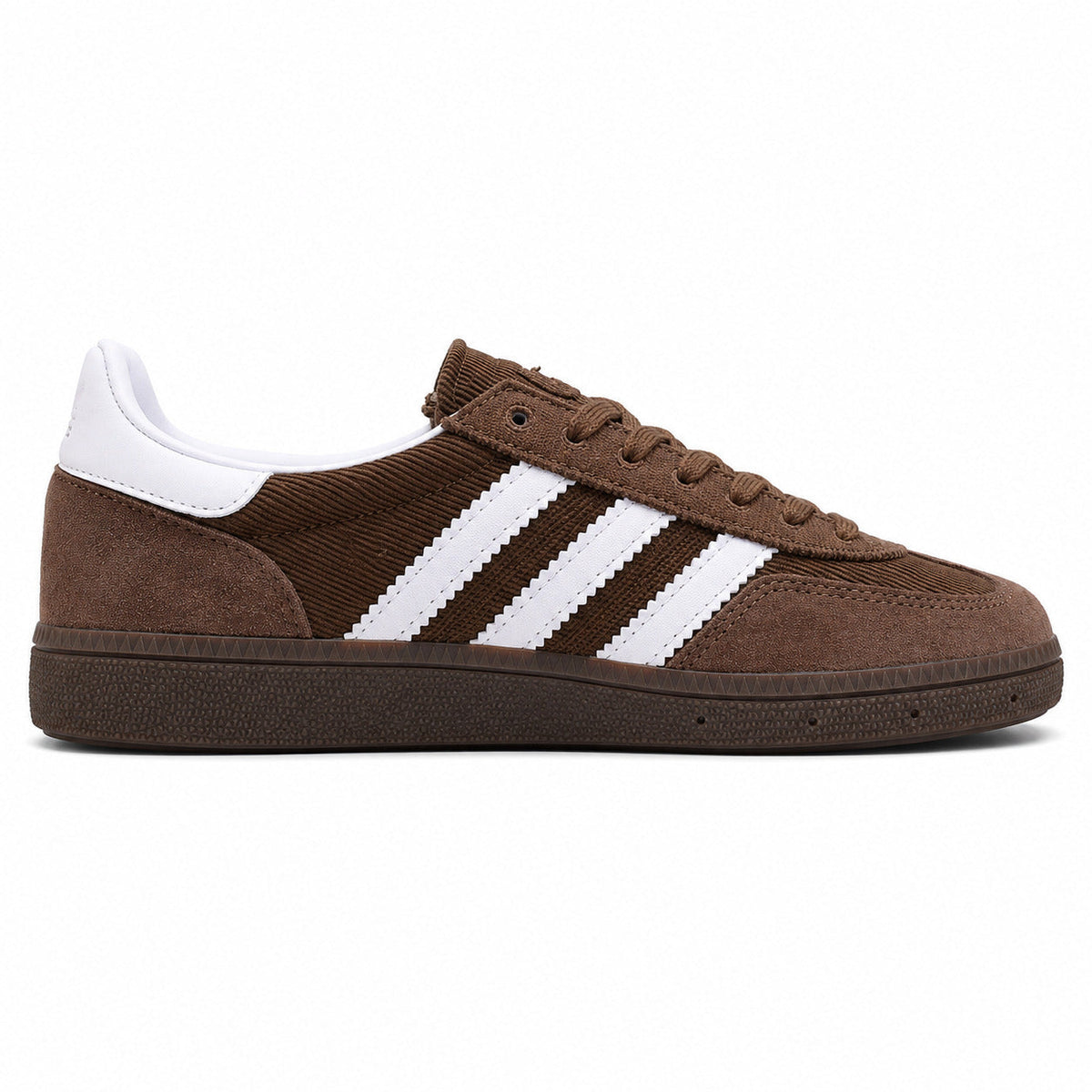 Adidas Handball Spezial pana marrón blanco lateral derecho suela goma