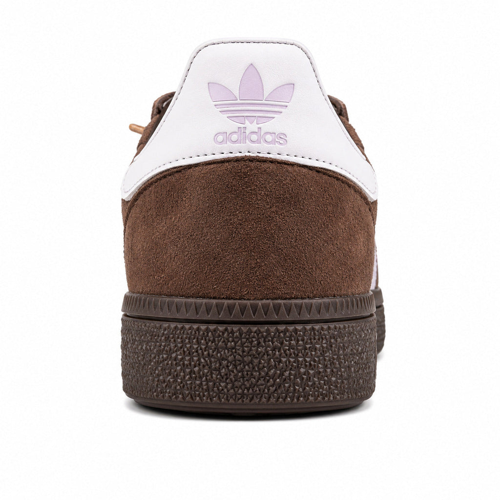 Adidas Handball Spezial pana marrón blanco detalle contrafuerte trasero
