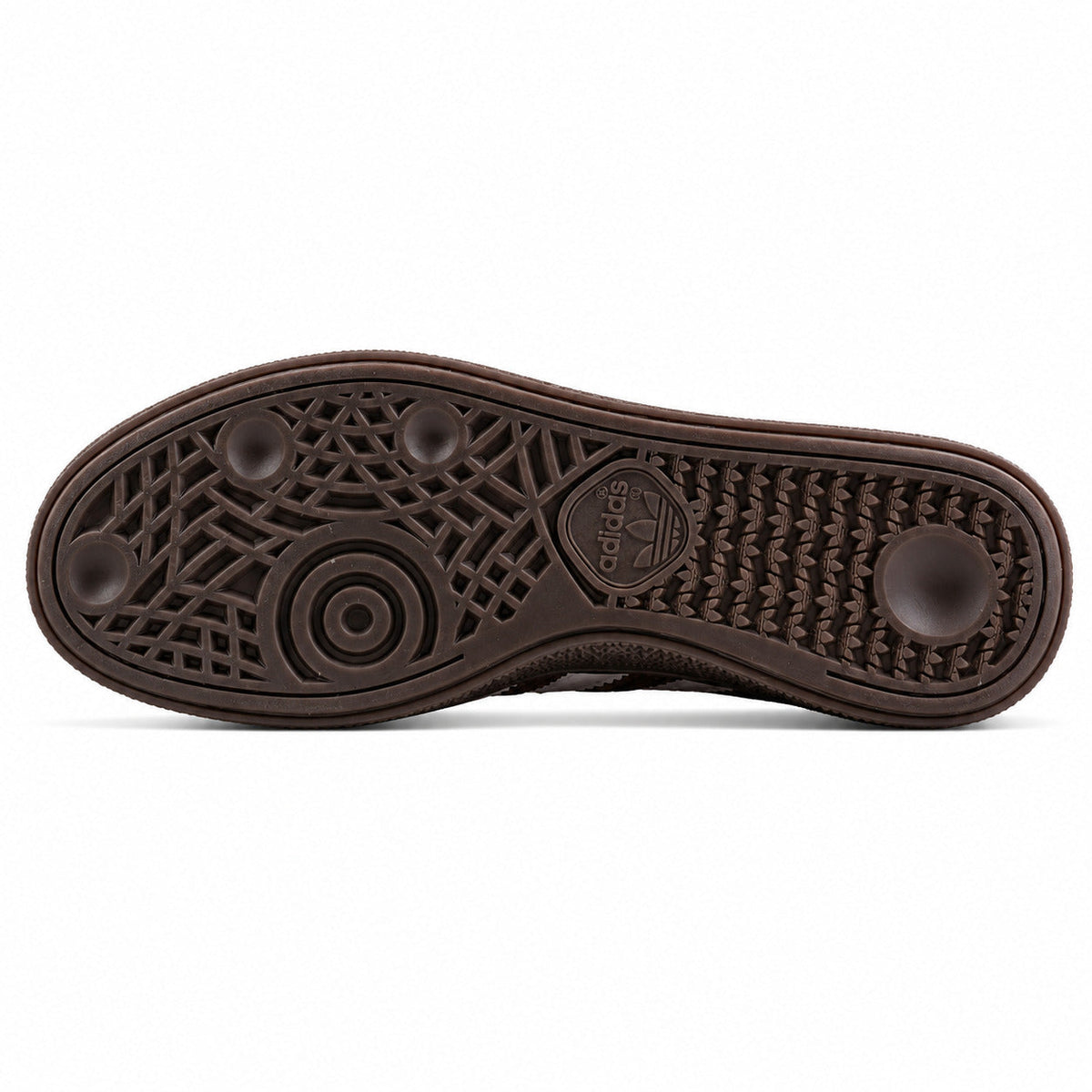 Adidas Handball Spezial pana marrón sage lila suela chocolate inferior