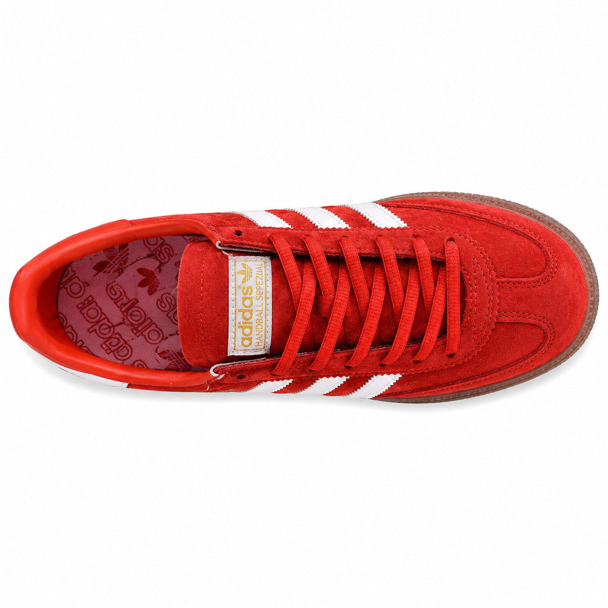 Adidas Handball Spezial ante rojo blanco vista superior cordones