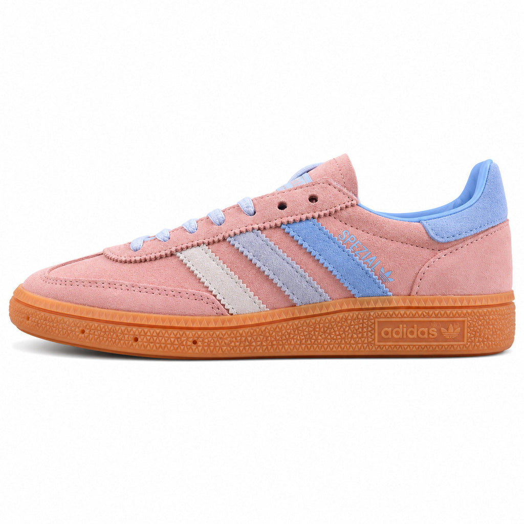 Adidas Handball Spezial ante rosa azul cielo rayas tricolor lateral derecha