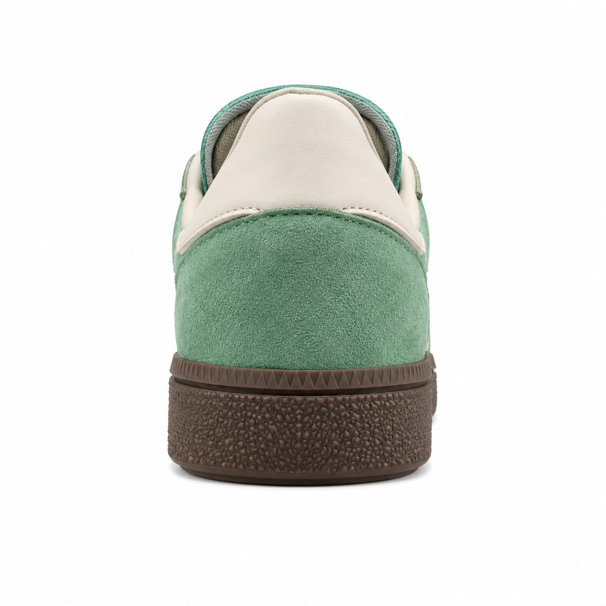 Adidas Handball Spezial verde crema detalle talón suela goma marrón