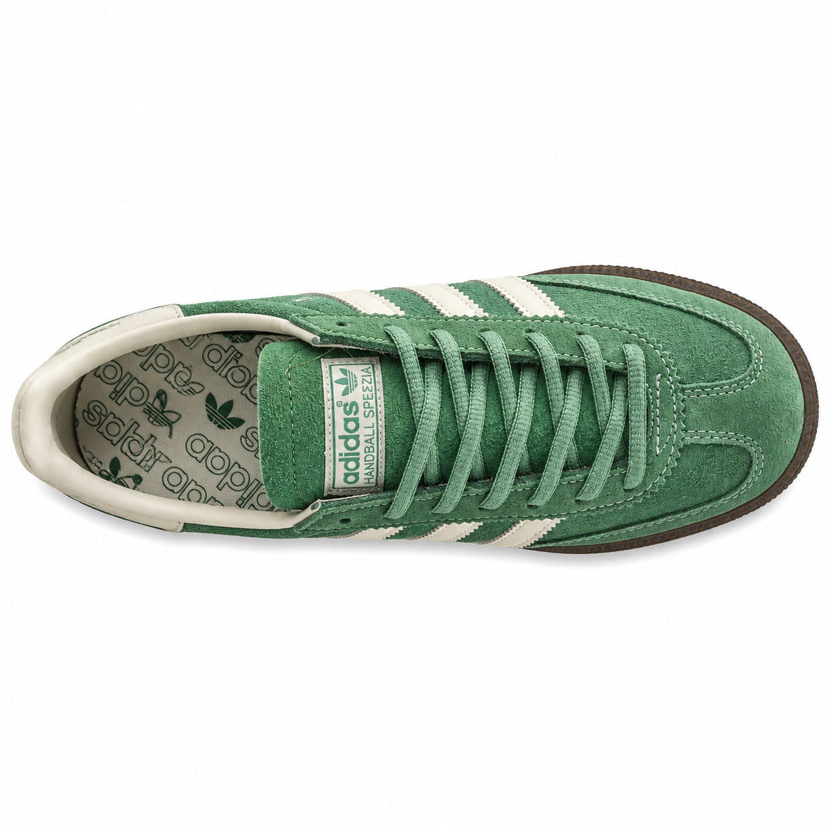 Adidas Handball Spezial ante verde crema vista superior cordones
