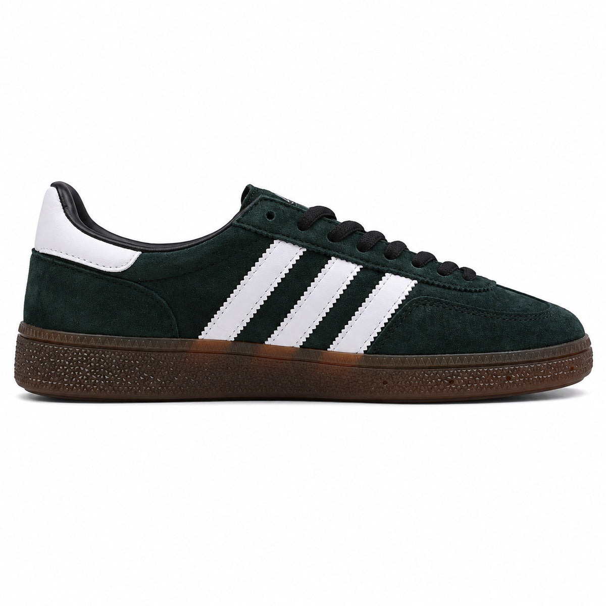 Adidas Handball Spezial ante verde oscuro blanco detalle contrafuerte trasero
