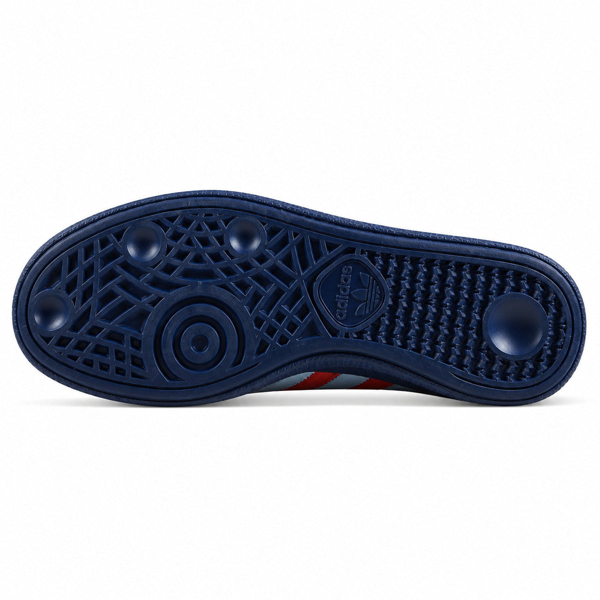 Adidas Handball Spezial x CP Company azul rojo suela marino vista inferior