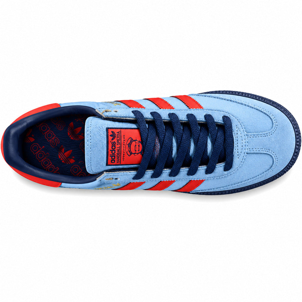 Adidas Handball Spezial x CP Company azul rojo marino vista superior plantilla