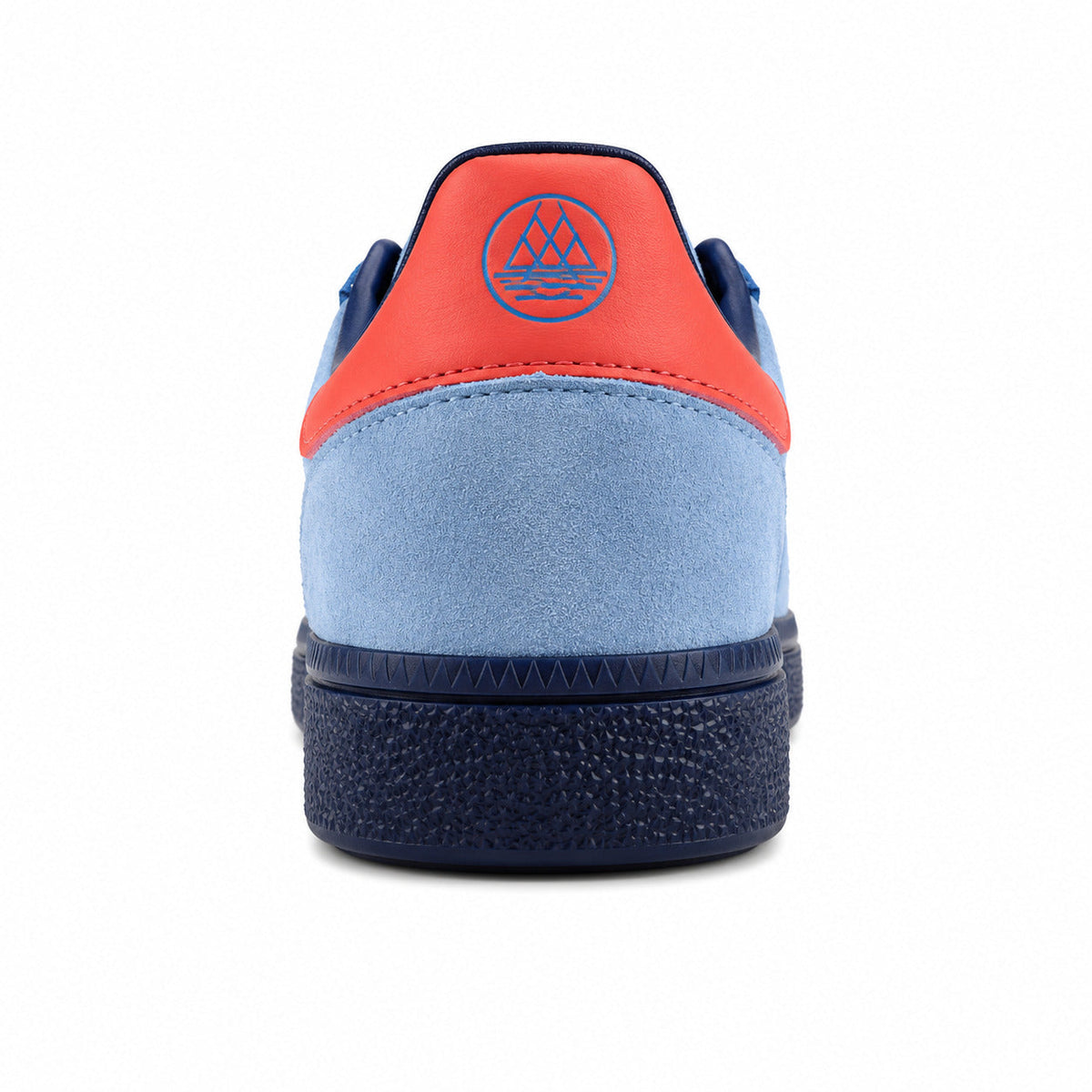 Adidas Handball Spezial x CP Company azul rojo detalle logo contrafuerte trasero