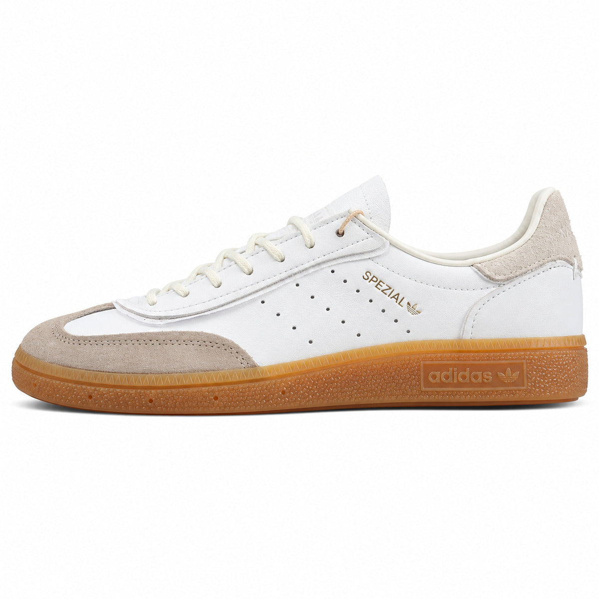 Adidas Handball Spezial x Invincible cuero blanco beige vista lateral derecha